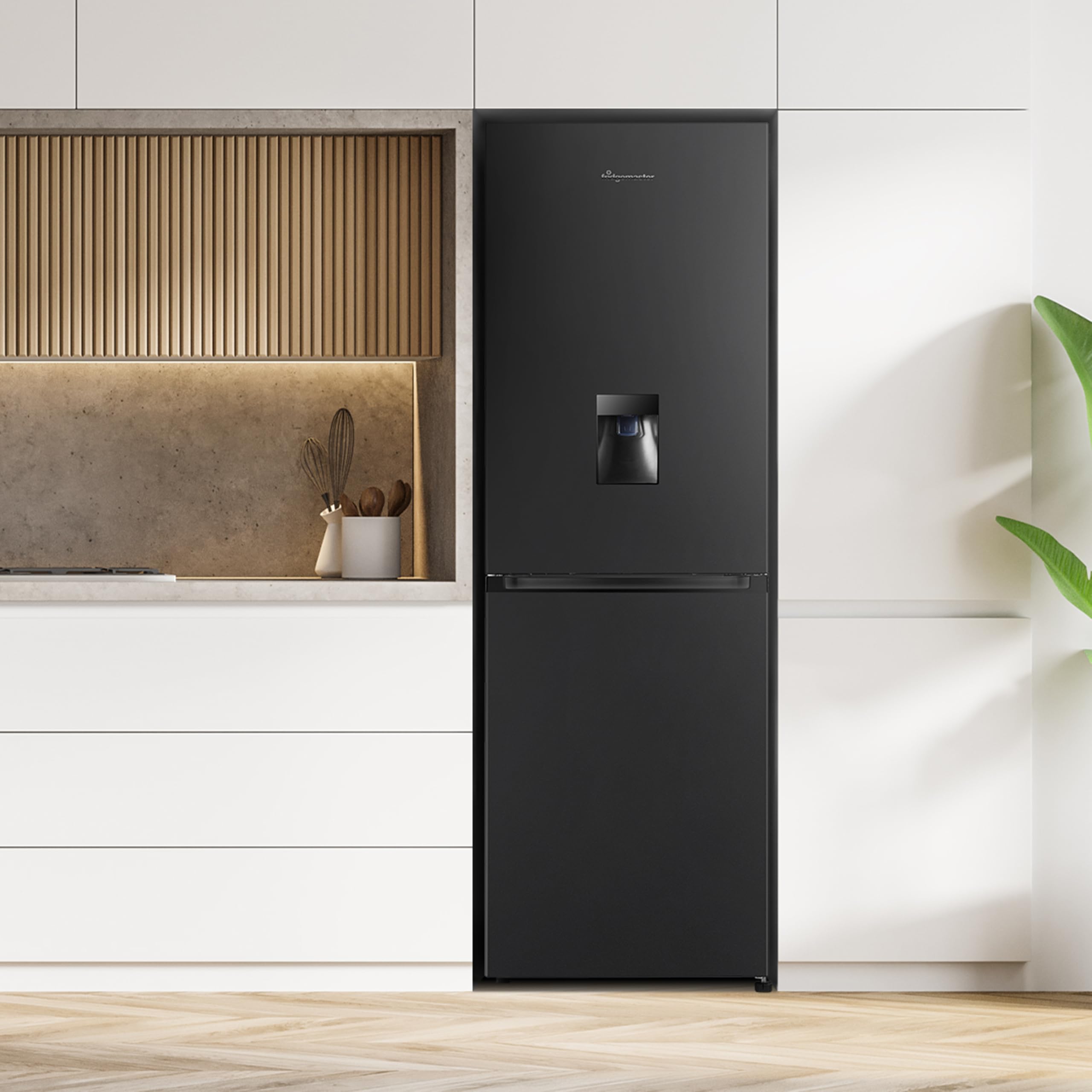 Fridgemaster MC55251DEB 256L 50/50 Fridge Freezer – Frost Free, Water Dispenser, LED, 4 Star, E Rated, Black - Image 14