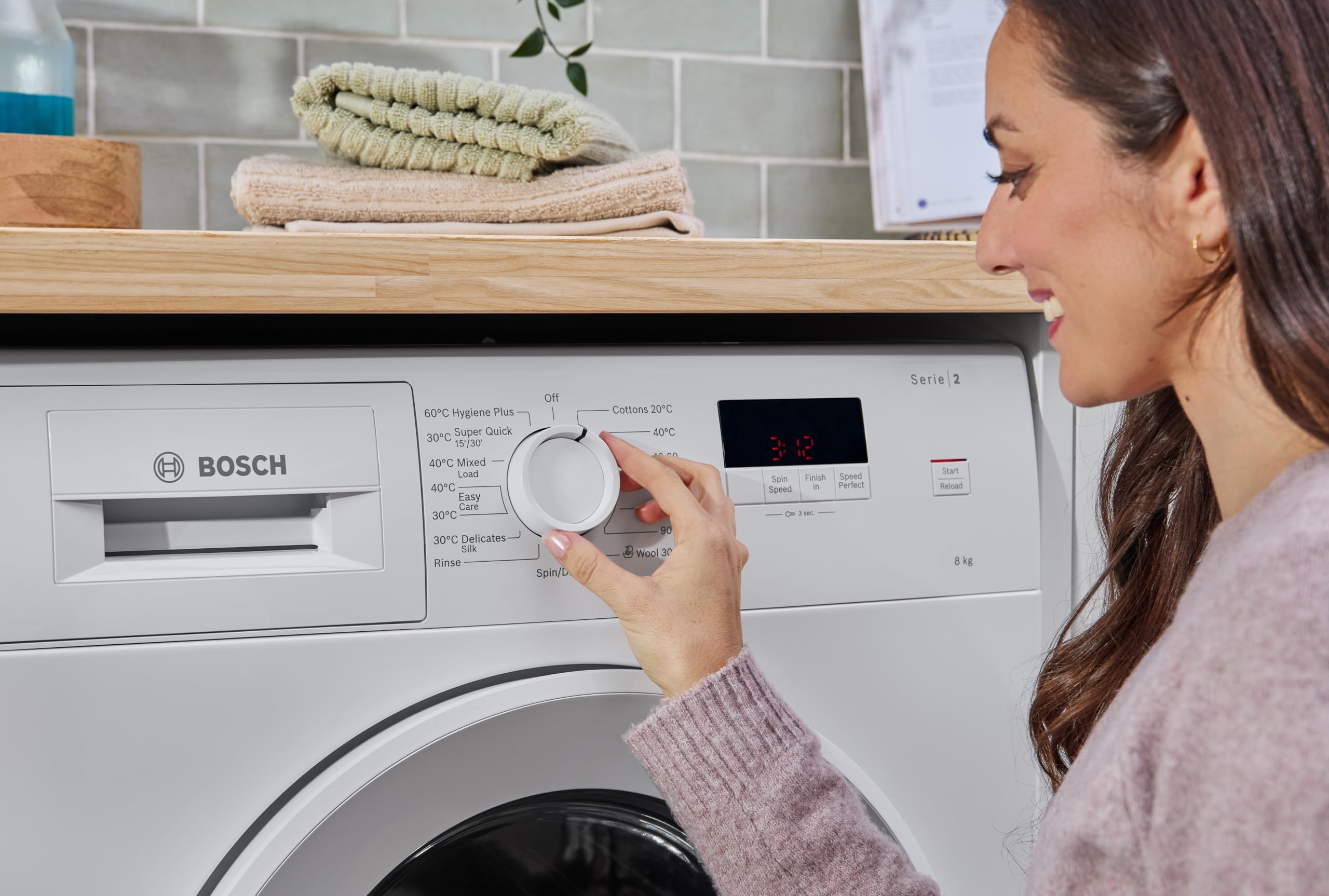 Bosch Series 2 WGE03408GB 8KG Washing Machine – 1400RPM, A Rated, White - Image 9