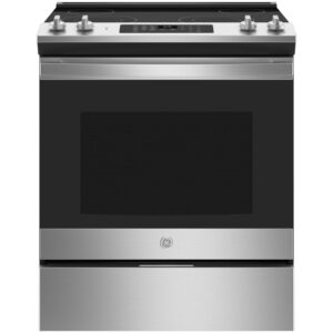 30 Inch Wide 5.3 Cu. Ft. Slide In Electric Range with Dual Element Baking and Two Power Burners